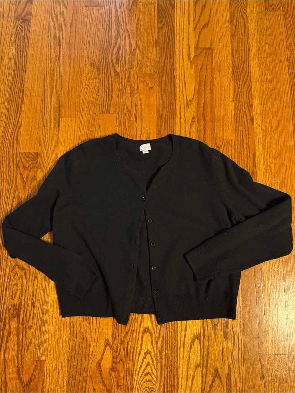 a new day Black Button-Front Women's Cardigan